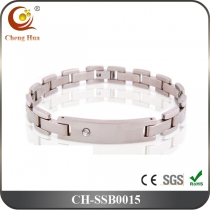 Stainless Steel & Titanium Bracelet SSB0015