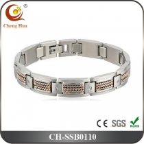 Stainless Steel & Titanium Bracelet SSB0110