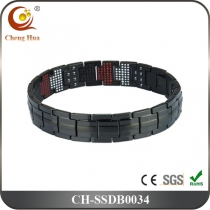 Double Line Mens Magnetic Bracelet SSDB0034