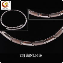 Stainless Steel & Titanium Magnetic Necklace SSNL0010