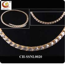 Stainless Steel & Titanium Magnetic Necklace SSNL0020