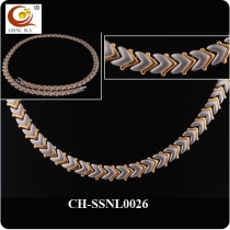 Stainless Steel & Titanium Magnetic Necklace SSNL0026