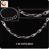Stainless Steel & Titanium Magnetic Necklace SSNL0033
